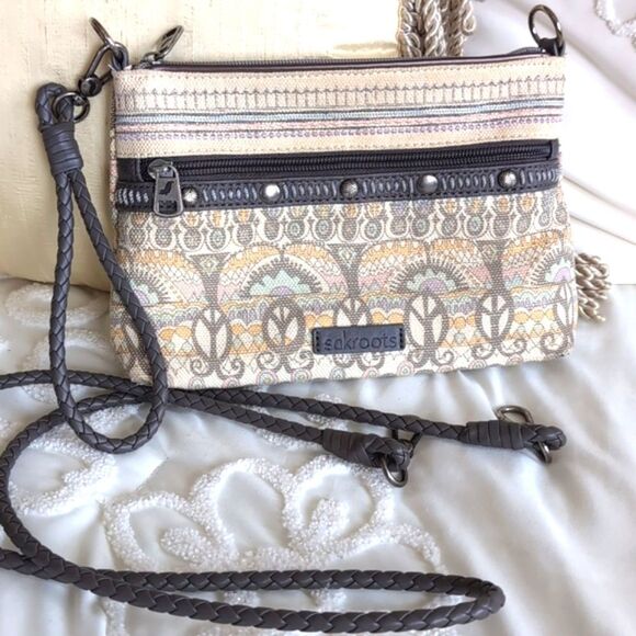 Sakroots Mini Campus One World Brown Faux Leather Convertible Straps/ Cr… - Picture 14 of 14